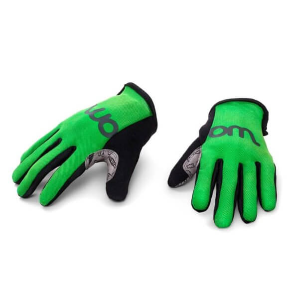 green woom kids' cycling gloves