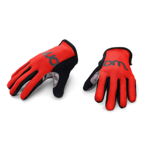 red woom kids' cycling gloves